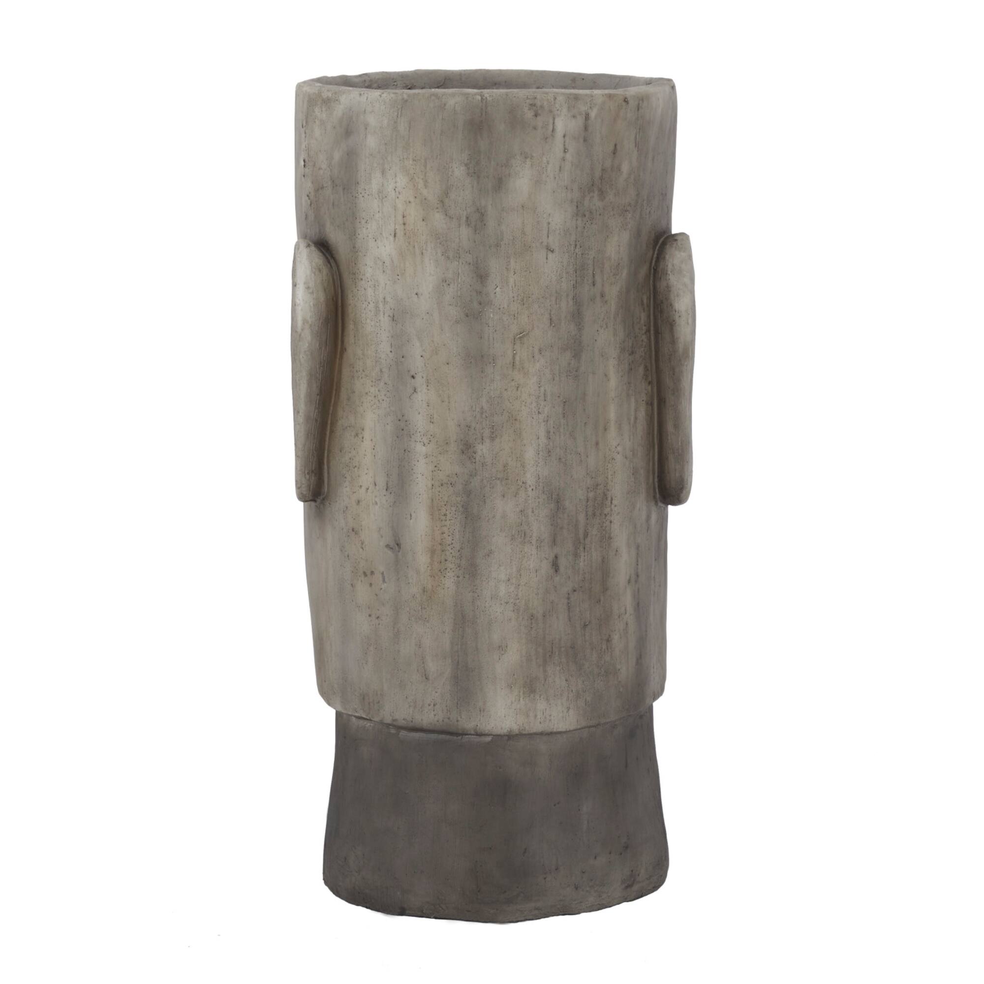 Brown Contemporary Planter, 12" x 14" x 24"